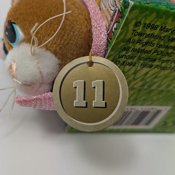 Pound Purrries Puppies 1998 Mary Meyer Mini Kitty Cat Plush 11/12 Calico Bandana - Picture 8 of 11
